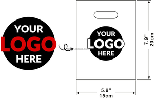 Bolsas <span class=keywords><strong>de</strong></span> Plástico Personalizadas al por Mayor con Logo, <span class=keywords><strong>Bolsa</strong></span> Reciclable con Asa Troquelada para Compras, Promoción <span class=keywords><strong>de</strong></span> Negocios - Product Image 4
