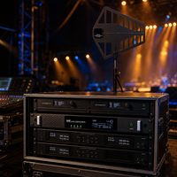 XUNGUAN R-IEM41 Combinateur d'antennes UHF professionnel à quatre canaux 450 à 970 MHz pour systèmes audio de monitoring intra-auriculaire sans fil pour la scène