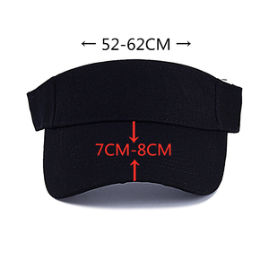 Casquettes à visière de sport en gros, visières ajustables en coton uni pour le cyclisme, le <span class=keywords><strong>tennis</strong></span> et le golf en extérieur - Product Image 4