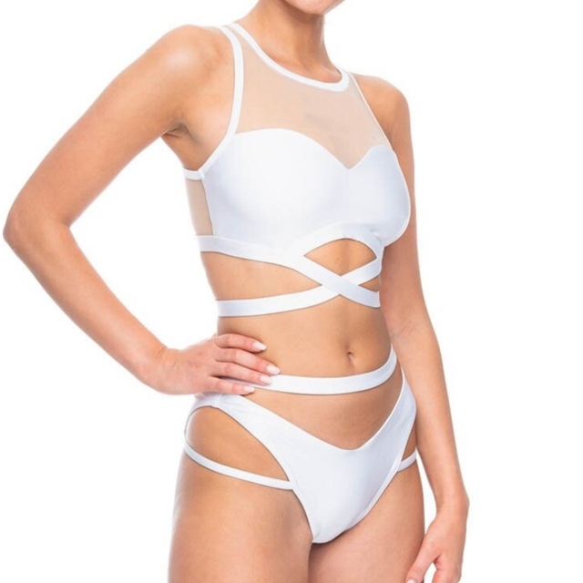 Private Label  Wholesale Custom Mesh Panel Spandex Pole Dance Clothes Nigh Club Sexy Pole Dance Wear Women