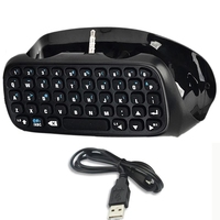 Clavier de manette sans fil avec station de charge pour manette PS4 Chatpad pour accessoires PS4 Message Chat pour Playstation 4 Slim