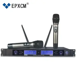 TP-6002ที่ดีที่สุด UHF PLL Pro. KTV คาราโอเกะปาร์ตี้ Speech มือถือแบบ Dual-Channel แบบไดนามิกไมโครโฟนไร้สายสำหรับอเมริกา W/ จอภาพ