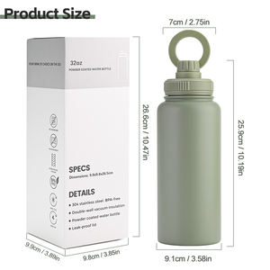 Botella de Agua Personalizada de 1L 32oz, Ecológica, de Acero Inoxidable, Aislada al Vacío, Magnética, Compatible con Magsafe, Libre de BPA, Apta para Agua Hirviendo - Product Image 4