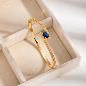 European American Colored Gemstone Multi Color <b>Bracelet</b> Gold Plated <b>Copper</b> Instagram Style Fashion Jewelry Accessories - Product Image 4