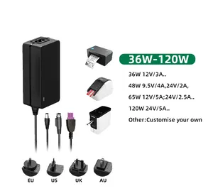 Pos Terminal Adaptador 12v 2a Acdc 24v 1a 12v 1.5a 24w 36w 48w 65w 120w Power Adaptor 12v Acdc Power Adapter