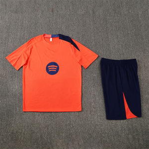 Tenues de football d'été, ensemble d'entraînement à manches courtes, maillot 25/26 Barcelone, polyester respirant, séchage rapide, col rond, unisexe - Product Image 5