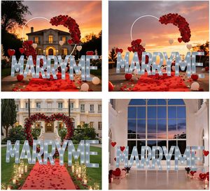 Kit de Letras Luminosas para Propuesta de Matrimonio con Soporte Antivuelco de 3 Pies - Decoración Romántica para Bodas y Aniversarios para Uso en Interiores - Product Image 2