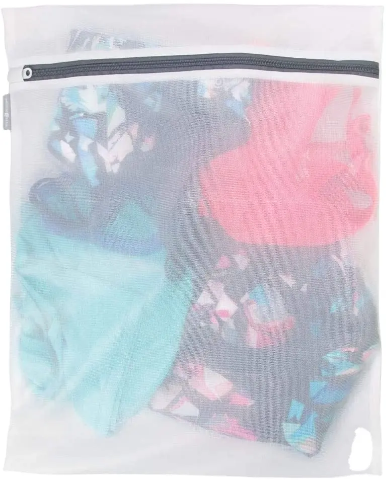 Axxxon الأكثر مبيعًا قماش ناعم منسوج كيس غسيل شبكي كبير مع إغلاق بسوستة للغسالة الدقيقة ومجفف الملابس
