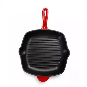 M-cooker高品质炊具10英寸煎锅搪瓷牛排烤盘铸铁煎锅不粘煎锅