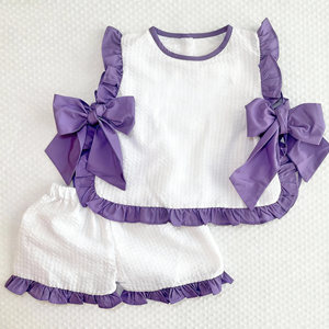 Abbigliamento per Bambini all'Ingrosso, Vestiti Estivi a Quadretti per Bambine, <span class=keywords><strong>Set</strong></span> con Salopette - Product Image 5