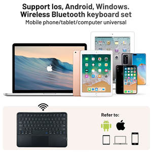 คีย์บอร์ดไร้สาย Tasso CK005 รุ่นใหม่ ขนาด 12.9 นิ้ว สำหรับแท็บเล็ต พลาสติก สวิตช์แบบกรรไกร เชื่อมต่อผ่าน USB <span class=keywords><strong>3.0</strong></span> พร้อมทัชแพด ไฟ RGB รองรับ iPad/<span class=keywords><strong>iPhone</strong></span>/PC - Product Image 4