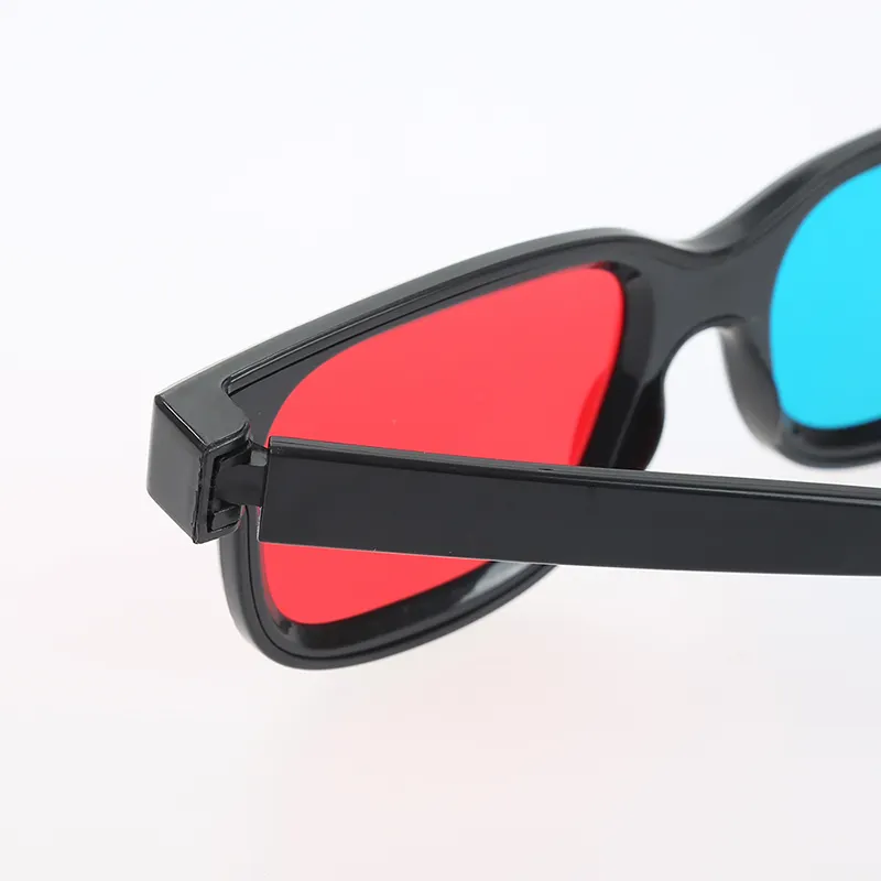 Pasokan Pabrik Diskon Besar-besaran Kacamata 3D 3 Dimensi Kertas Cyan Plastik Desain Kustom Merah Biru untuk TV Video DVD