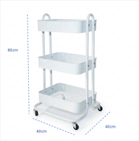 Chariot utilitaire roulant à 3 niveaux en métal pour salon de beauté, clinique, usage domestique, achat en gros