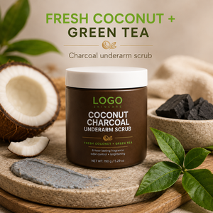 Gommage Naturel Premium Élimine le Teint Terne Lisse la Peau Élimine les Odeurs Soin au Charbon de Coco Sans Sensibilité Gommage Aisselles au Coco - Product Image 5