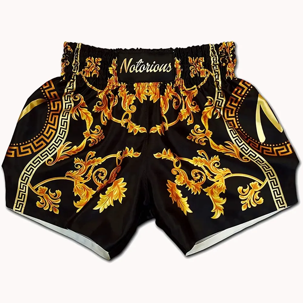 Cetak sublimasi kustom produsen celana pendek muay thai king top thailand