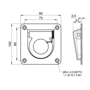 Truck Parts Recessed Lashing Ring Trailer Wall Mount Tie Down D Ring <b>Rope</b> Ring - Product Image 6