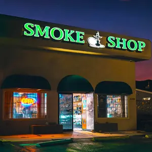 Business 3D Logo Signage illuminato fumo negozio LED segni negozio lettere LED