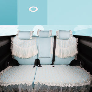 Housse de siège de voiture en dentelle complète et tendance, vente en gros d'usine, accessoires intérieurs faciles à nettoyer, décoration de coussin - Product Image 4