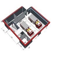 Abri d'urgence incendie, cabine de lutte contre l'incendie, mobile et flexible, réaction rapide, unité mobile de sauvetage incendie
