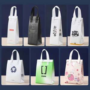 Custom Disposable Nonwoven Aluminium Insulated <b>Cooler</b> <b>Bag</b> Reusable Thermal Food Delivery <b>Bag</b> Letter Pattern for Lunch <b>Wine</b> - Product Image 4