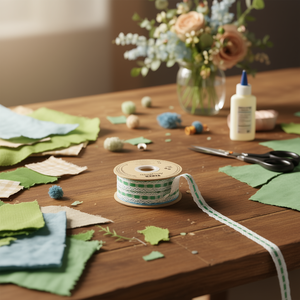 Strisce di pizzo Iln 2,0 cm x 23 m verdi per artigianato e decorazioni - Product Image 2