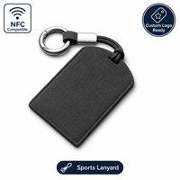 Étui porte-cartes NFC en suède pour carte-clé de voiture électrique BYD Leapmotor Deepal, personnalisable avec logo, cordon sport anti-perte, badge de navetteur