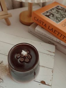 Milk Foam Iced Americano Coffee Scented Candle Glass <b>Cup</b> Decor Shooting Prop Gift Souvenir - Product Image 2
