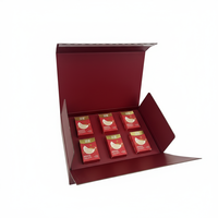 Boîte Cadeau Haut de Gamme Écologique Nid d'Oiseau en Carton Réutilisable avec Fermeture Éclair en Feuille d'Aluminium pour Promotion en Supermarché, Finition Bronzée