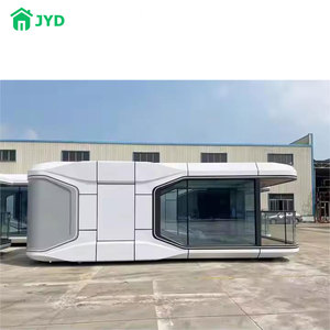 Casas de contenedores de cápsulas espaciales con marco de acero contemporáneo <span class=keywords><strong>Apartamento</strong></span> de Villa <span class=keywords><strong>verde</strong></span> de construcción rápida para hoteles Paneles sándwich - Product Image 2