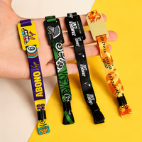 Bracelets NFC en tissu tissé écologiques OEM ODM avec logo personnalisé pour salons professionnels, expositions, carnavals, festivals de musique