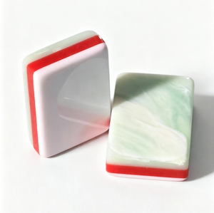 Juego de Mahjong Acrílico de Lujo con Textura de Jade, Fichas de Mahjong Americanas con Logotipo Personalizado - Product Image 1