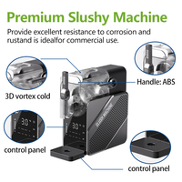 Machine à Granita Compacte et Portable en Acier Inoxydable N2J1-01 - Refroidissement Rapide, Capacité 2L, Machine à Glaçons Économe en Énergie pour Yogourt Commercial