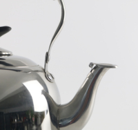 Bouilloire à eau en acier inoxydable, théière à simple paroi, avec induction Portable, pour usage domestique, théière, 1.2 l