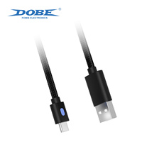 Câble de charge DOBE compatible P-5 / X-B-S / N-S / Phone, accessoires de jeu, câble de charge USB Type-C de 80 cm avec lumière