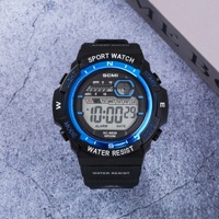 Montres pour hommes tendance, montres analogiques numériques de sport, réveil, montres numériques LCD, montres pour hommes en plastique 3ATM