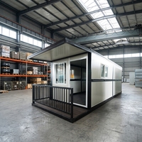 Maison mobile préfabriquée prête à l'emploi de 20 pieds, maison pliable, conteneur d'expédition portable et pliable pour l'hiver