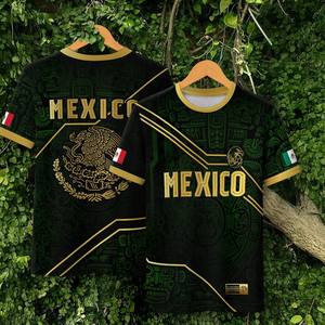 Maglia da Calcio Messicana Unisex per Adulti, Manica Corta, Collo Tondo, Stampa Sublimata, Vestibilità Regolare, Abbigliamento Sportivo in Poliestere - Product Image 3