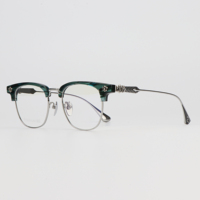 Lunettes de lecture pour ordinateur en acétate de titane vert solide, ultra légères, résistantes à la corrosion, unisexes, forme de visage ajustée, verres ovales