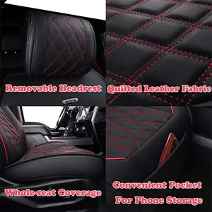 Hot Sale 2023 Leather Original Custom Car Seat Covers Full Set With Waterproof Leather For 2009-2022 Ford F150
