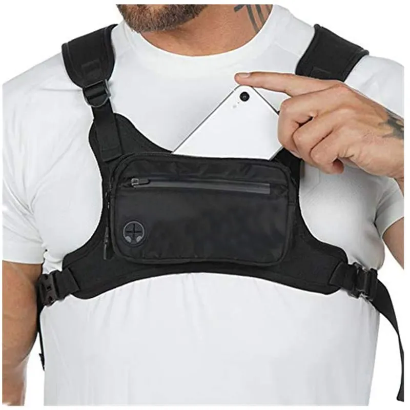 Bolsa de pecho táctica personalizada de moda bolso de arnés de cintura