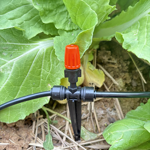 Schnellanschlussdüse, niedrig einstellbare Düse, orange Zerstäubungsdüse, 2 PE-Rohre, Garten, automatische Bewässerung, Kühlung, Staubentfernung, Tropfer - Product Image 3
