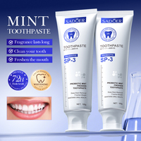 SADOER Dentifrice Blanchissant Probiotique Herbal 100g pour Protection, Élimination des Taches, Éclaircissement, Nettoyage en Profondeur, Haleine Fraîche Menthe, Usage Domestique