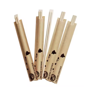 Palillos Desechables de Bambú con Envoltura de Papel, Calidad de Restaurante, Venta al Por Mayor, Listos para Exportar, OEM Disponible - Product Image 1