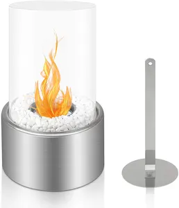 Yüksek kaliteli cam ateş çukuru biyo etanol yakıt ateş çukuru kase masa yangın çukuru kapalı açık dumansız şömine camı Tischkamin