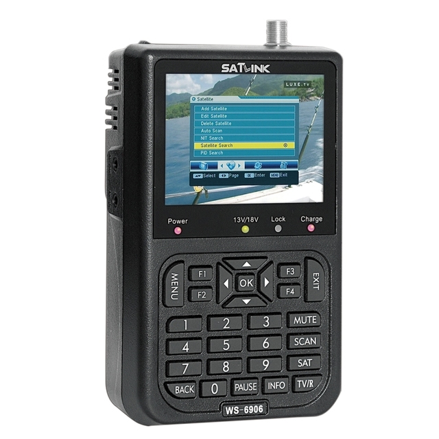 Original SATLINK WS6906 3.5 Inch LCD  Portable Digital Satellite Finder Meter