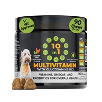 Suppléments nutritionnels pour animaux de compagnie Chiens Multivitamines à mâcher avec Glucosamine Favorise une peau plus saine Manteau Santé des articulations Santé digestive