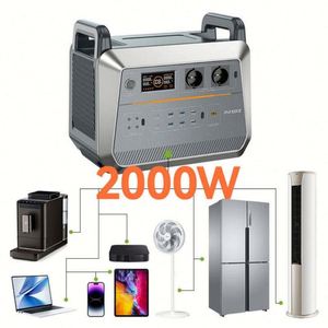 เครื่องกำเนิดไฟฟ้าพลังงานแสงอาทิตย์แบบพกพา Piforz 2000 วัตต์ ชุดแบตเตอรี่สำหรับงานหนักสำหรับไซต์ก่อสร้าง - Product Image 1