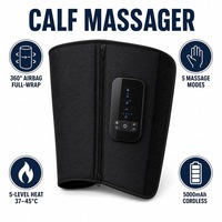 Masseur de mollets à modes multiples, 5 modes, enveloppement complet, chauffant, sans fil, rechargeable, pour le soin des jambes
