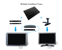 Moniteur LCD de bureau industriel IIT avec boîtier métallique, 17,3 pouces, avec haut-parleur, rétroéclairage LED, panneau TFT, interfaces D-Sub/AV/BNC/VGA/USB