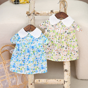 Baju anjing elegan baju anjing musim panas Floral pakaian hewan peliharaan XXL baju untuk anjing besar - Product Image 1